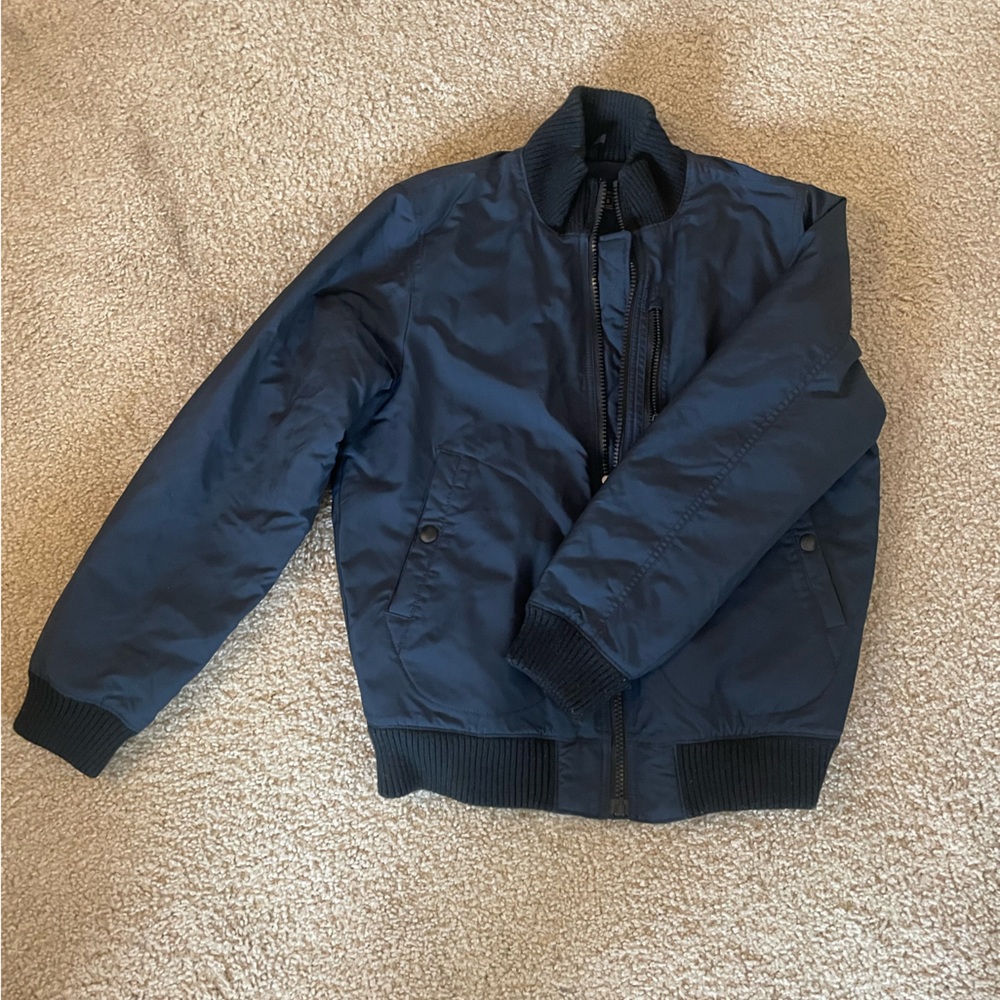 Men’s fleece lined varsity bomber coat